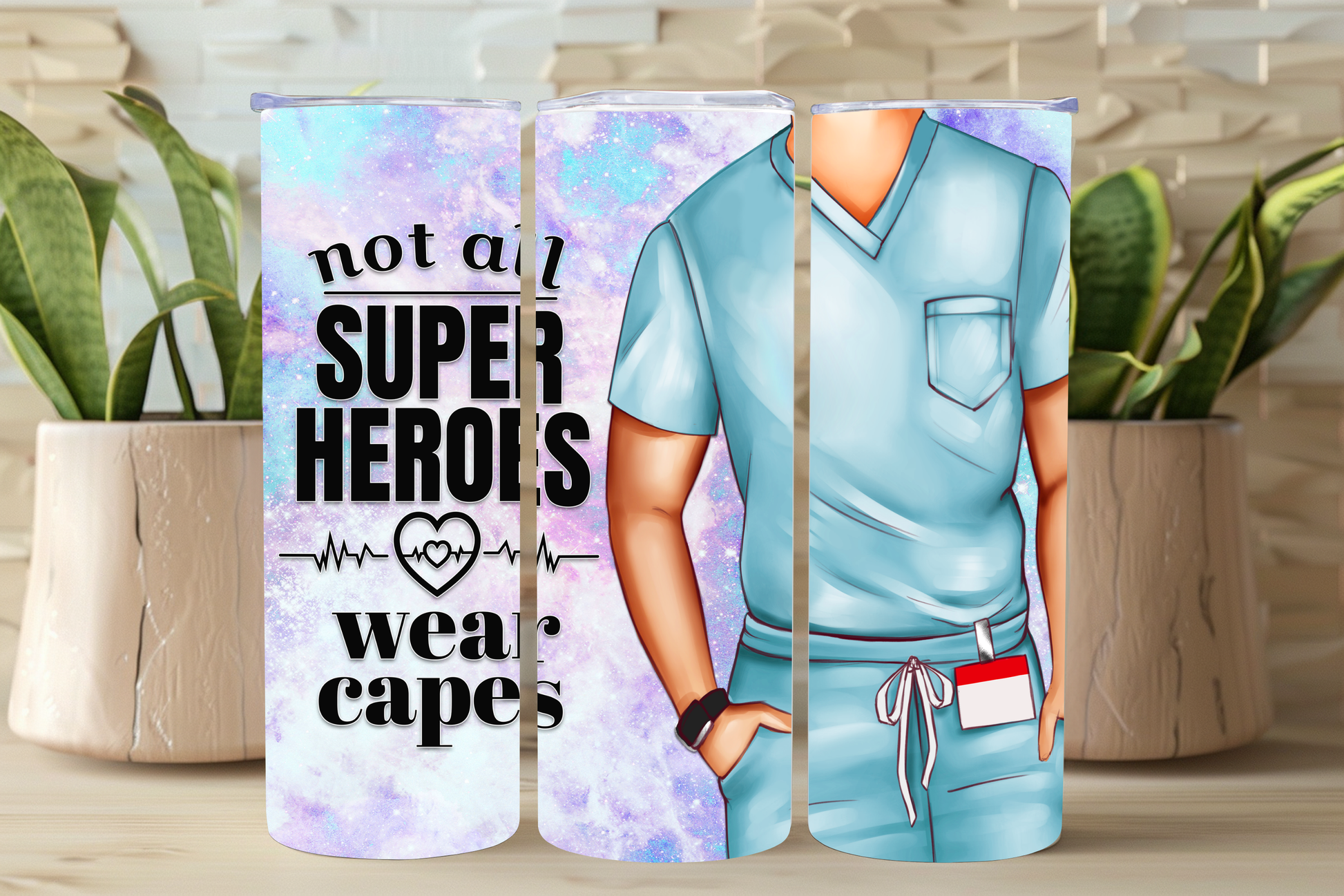 Not all superheroes wear capes Male Nurse 20oz Insulated Tumbler - Louisville Custom Made