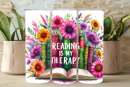 Reading is my Therapy 20oz Insulated Tumbler