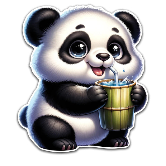 Panda Drinking Water - Louisville Custom Made