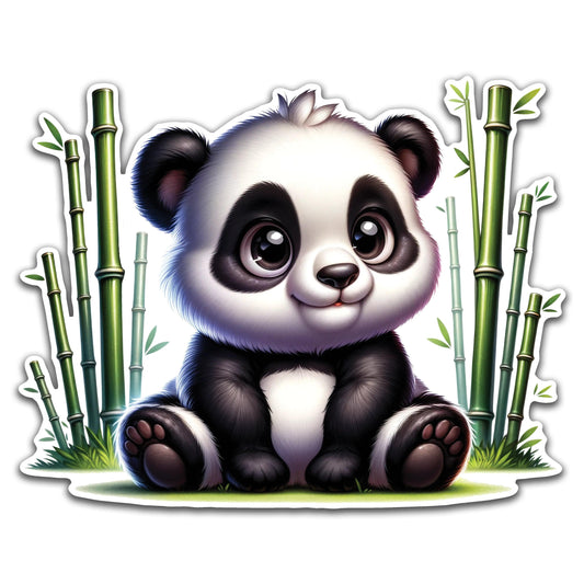 Panda Sitting in Bamboo - Louisville Custom Made